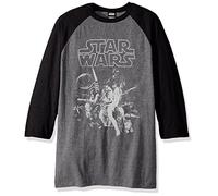 Star Wars Unisex-Adult's Men's Official 'Poster' Graphic Tee, Multi/Color//Baseball el, Large