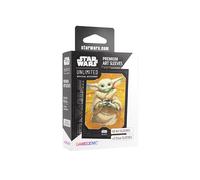 Gamegenic, Star Wars: Unlimited Premium Art Sleeve - Grogu, 60 Art Sleeves + 2 fundas transparentes, código de color de la manga: gris