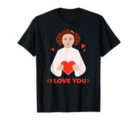 Star Wars Valentine's Day I Love You Princess Leia Heart Camiseta
