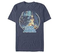 Star Wars - Vintage Victory Men's Crew Neck Camiseta Vintage Heather Navy 3XL