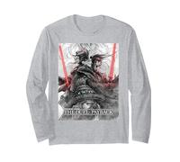 Star Wars Visions Volume 3 The Duel: Payback Official Poster Manga Larga, Unisex para Adultos, Gris Jaspeado, XXL