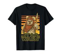 Star Wars Wicket Retro Ewok Sunset Halftone Camiseta