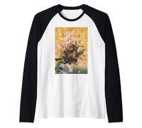 Star Wars Wicket The Ewok Spring Cherry Blossoms Sakura Art Camiseta Manga Raglan