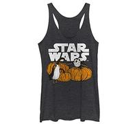 Star Wars Women's Pumpkin Patch PORG Junior's Racerback Tank,