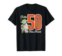 Star Wars Yoda 50 cumpleaños Camiseta, Hombre, Negro, M