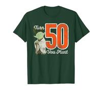 Star Wars Yoda 50 cumpleaños Camiseta, Hombre, Verde Bosque, XL