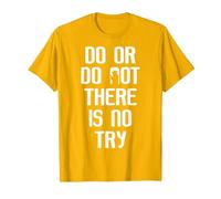 Star Wars Yoda Do Or Do Not Graphic Camiseta Camiseta, Hombre, Dorado Brillante, L