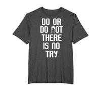 Star Wars Yoda Do Or Do Not Graphic Camiseta Camiseta, Hombre Tallas Grandes, Jaspeado Oscuro, 4X Alto