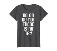 Star Wars Yoda Do Or Do Not Graphic Camiseta Camiseta, Mujer, Jaspeado Oscuro, S