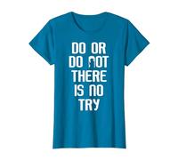 Star Wars Yoda Do Or Do Not Graphic Camiseta Camiseta, Mujer, Zafiro, 3XL