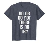 Star Wars Yoda Do Or Do Not Graphic Camiseta Camiseta, Niños, Azul Jaspeado, 12 años