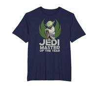 Star Wars Yoda Jedi Master of The Year Camiseta, Hombre Tallas Grandes, Azul Marino, 4X Alto