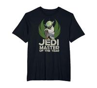 Star Wars Yoda Jedi Master of The Year Camiseta, Hombre Tallas Grandes, Negro, 4X Alto