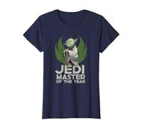 Star Wars Yoda Jedi Master of The Year Camiseta, Mujer, Azul Marino, XXL
