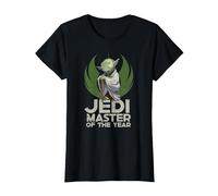 Star Wars Yoda Jedi Master of The Year Camiseta, Mujer, Negro, 3XL