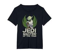 Star Wars Yoda Jedi Master of The Year Camiseta, Mujer Tallas Grandes, Negro, 4XL Grande