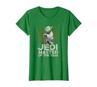 Star Wars Yoda Jedi Master of The Year Camiseta, Mujer, Verde Kelly, XXL