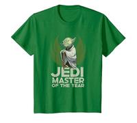 Star Wars Yoda Jedi Master of The Year Camiseta, Niños, Verde Kelly, 12 años