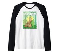 Star Wars Yoda Yoga Peaceful Stretching Session Poster Camiseta Manga Raglan