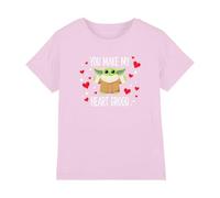 Star Wars You Make My Heart Grogu Camiseta Infantil, Rosa, 9-11Y