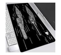 Star Warship Anime Alfombrillas de Ratón - Gaming Mousepad 800x300mm, 3mm Base de Goma Antideslizante, Superfície con Textura Especial, Compatible con ratón láser y óptico, para PC y Laptop, E
