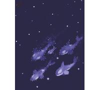 Star Whale Notebook: Constellation whale notebook for school and work