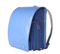 Star-Wind Randoseru - Mochilas escolares japonesas con bloqueo automático para niñas y niños, piel sintética, ligera, cubierta impermeable, Mblue