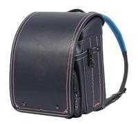 Star-Wind Randoseru Ransel - Mochila escolar automática para niños y niñas, de piel sintética, para reducir el peso, color azul, Azul, Japonés