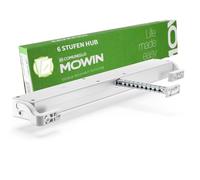 Star25 comunello Mowin - Abridor de ventanas eléctrico (230 V, accionamiento por cadena, elevación ajustable, fuerza de empuje/tracción de 250 N, ventana inclinable/plegable (color blanco)