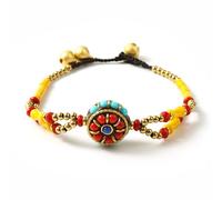 Starain Pulseras de cuentas súper lindas para mujer, hechas a mano, piedra multicolor, pulsera de cuentas bohemias, ajustable de 8 pulgadas, 20,32 cm , Piedra, No es una piedra preciosa