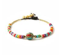 Starain Pulseras de cuentas súper lindas para mujer, hechas a mano, piedra multicolor, pulsera de cuentas bohemias, ajustable de 8 pulgadas, 20,32 cm , Piedra, No es una piedra preciosa
