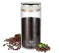 Staranry 1700ml Bote Café Hermético, Dispensador Cafe Molido con Seguimiento de Fecha, Recipiente para Grano, Té y Nueces, Tarros Cristal con Tapa para Hogar, Oficina y Cafetería