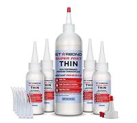 STARBOND Súper pegamento de cianoacrilato (CA) de grado premium por - KIT de recarga completo de 16 OZ (453 gramos) - Adhesivo de viscosidad súper rápido y delgado de 2 CPS para torneado de madera