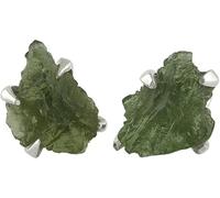 Starborn Creations Rough Gemstone - Pendientes Moldavite