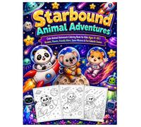 Starbound Animal Adventures: Cute Animal Astronauts Coloring Book for Kids Ages 4-10 | Rockets, Planets, Friendly Aliens, Space Missions & Fun Galactic Scenes