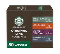 Starbucks by Nespresso, Intense Variety Pack (50 cápsulas de porción individual, 10 de cada sabor, compatible con Nespresso Original Line System)