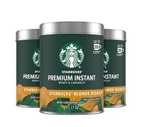 Starbucks Café instantáneo prémium tostado rubio, 3 latas de 3.5 onzas