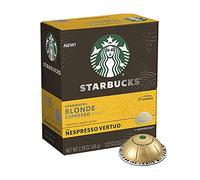 Starbucks Cápsulas de café Nespresso, tostado de espresso rubio, cápsulas Starbucks de Nespresso para máquina Nespresso Vertuo, 10 cápsulas por caja (paquete de 1)