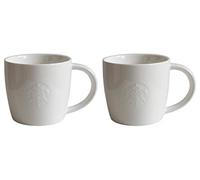 STARBUCKS Collection Tall Fore Here - Juego de 2 vasos cortos (2 unidades, 12oz/355 ml), color blanco
