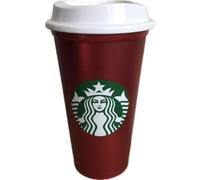 STARBUCKS Holliday ST0001 - Vaso de viaje reutilizable rojo metálico 2023 (Grande 16 onzas)