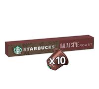 Starbucks Italian Style Roast de Nespresso - Cápsulas de café tostado oscuro, tubo de 56 g de 10 unidades