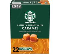 Starbucks K-Cup - Cápsulas de café con sabor natural a caramelo para máquinas de café Keurig, 100% arábica, 1 caja (22 cápsulas)