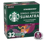Starbucks K-Cup Coffee Pods-Dark Roast Coffee-Sumatra-100% Arabica-1 box (32 pods)