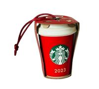 STARBUCKS - Red Cup Ceramic 2023 Christmas Tree Decoration