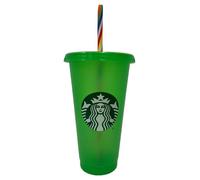 STARBUCKS Summer 2023 - Taza fría reutilizable que cambia de color verde de 24 onzas