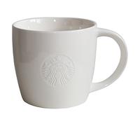 STARBUCKS, Taza de café de cerámica, color blanco, diseño clásico, color blanco, 16 oz