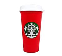 STARBUCKS Vaso grande para taza de viaje, color rojo, 473 ml, reutilizable