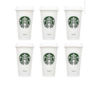 STARBUCKS Vasos reutilizables de plástico reciclables de 16 onzas (6 unidades)