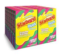 Starburst Duos Singles To Go - Mezcla de bebida en polvo, fresa y sandía, 12 cajas con 6 paquetes cada uno, 72 porciones en total, bebida en polvo sin azúcar, solo tienes que añadir agua, 6 unidades