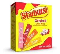 Starburst Singles to Go - Paquete variado, mezcla de bebida en polvo Watertok, contiene 4 sabores, fresa, cereza, naranja y limón, 1 caja (30 porciones)
